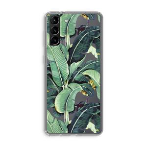 CaseCompany Bananenbladeren: Samsung Galaxy S21 Plus Transparant Hoesje