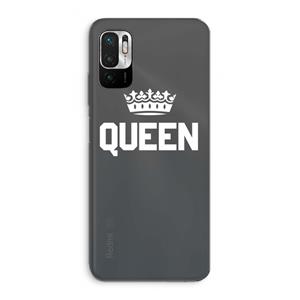 CaseCompany Queen zwart: Xiaomi Redmi Note 10 5G Transparant Hoesje