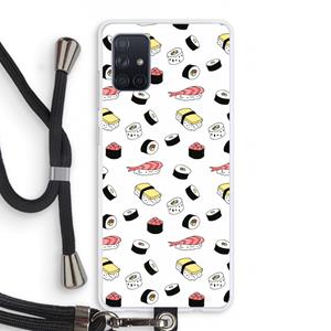 CaseCompany Sushi time: Samsung Galaxy A71 Transparant Hoesje met koord