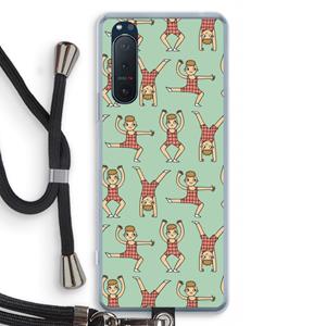 CaseCompany Gymboys: Sony Xperia 5 II Transparant Hoesje met koord