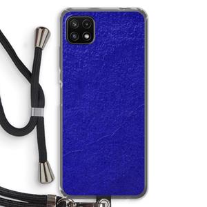 CaseCompany Majorelle Blue: Samsung Galaxy A22 5G Transparant Hoesje met koord