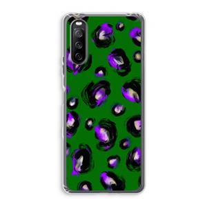 CaseCompany Green Cheetah: Sony Xperia 10 III Transparant Hoesje