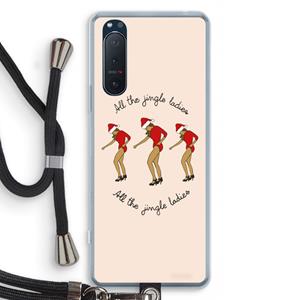 CaseCompany Jingle Ladies: Sony Xperia 5 II Transparant Hoesje met koord