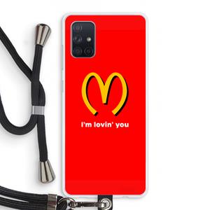 CaseCompany I'm lovin' you: Samsung Galaxy A71 Transparant Hoesje met koord