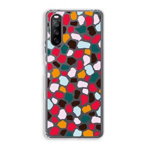 CaseCompany Colored Giraffe: Sony Xperia 10 III Transparant Hoesje