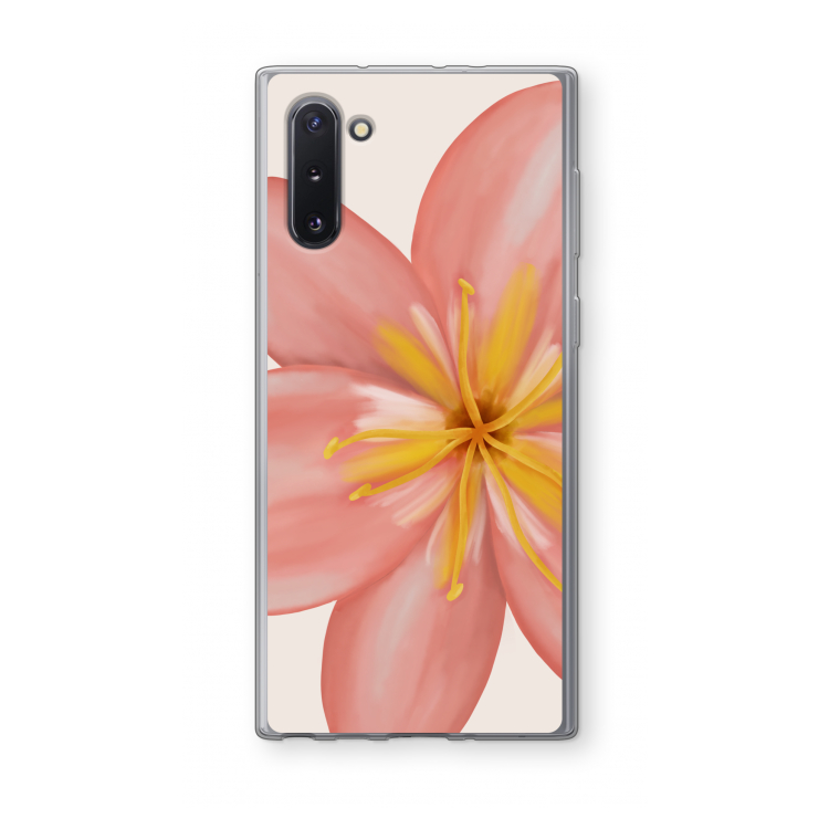 CaseCompany Pink Ellila Flower: Samsung Galaxy Note 10 Transparant Hoesje