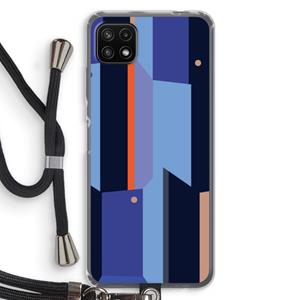 CaseCompany Gestalte 3: Samsung Galaxy A22 5G Transparant Hoesje met koord