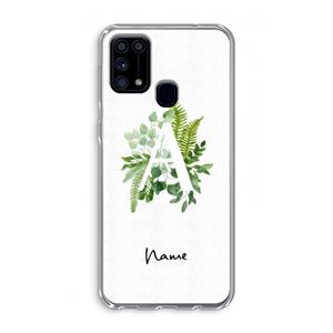 CaseCompany Green Brush: Samsung Galaxy M31 Transparant Hoesje