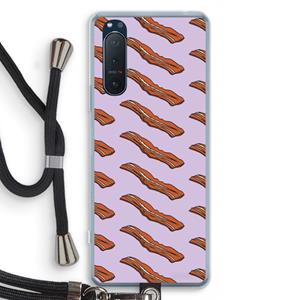 CaseCompany Bacon to my eggs #2: Sony Xperia 5 II Transparant Hoesje met koord