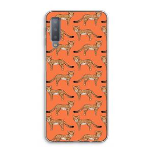 CaseCompany Cheetah: Samsung Galaxy A7 (2018) Transparant Hoesje