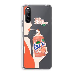 CaseCompany Peach please!: Sony Xperia 10 III Transparant Hoesje