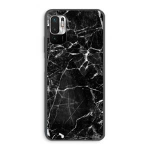 CaseCompany Zwart Marmer 2: Xiaomi Redmi Note 10 5G Transparant Hoesje