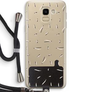 CaseCompany Hipster stripes: Samsung Galaxy J6 (2018) Transparant Hoesje met koord