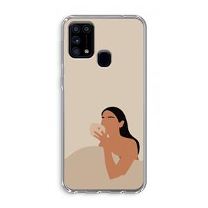 CaseCompany Fresh coffee: Samsung Galaxy M31 Transparant Hoesje