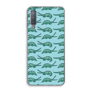 CaseCompany Kroko: Samsung Galaxy A7 (2018) Transparant Hoesje