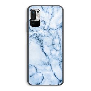 CaseCompany Blauw marmer: Xiaomi Redmi Note 10 5G Transparant Hoesje