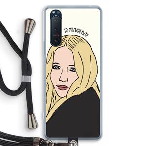 CaseCompany Mary Kate: Sony Xperia 5 II Transparant Hoesje met koord