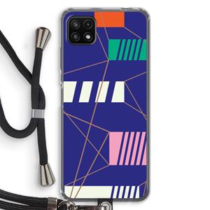 CaseCompany Gestalte 5: Samsung Galaxy A22 5G Transparant Hoesje met koord