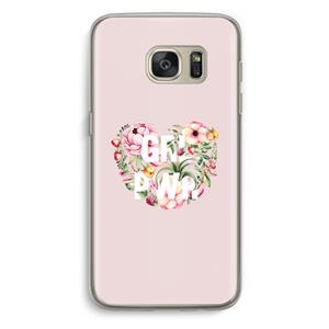 CaseCompany GRL PWR Flower: Samsung Galaxy S7 Transparant Hoesje