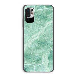 CaseCompany Groen marmer: Xiaomi Redmi Note 10 5G Transparant Hoesje