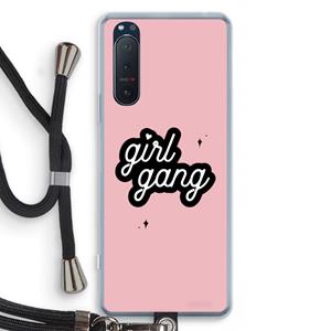 CaseCompany Girl Gang: Sony Xperia 5 II Transparant Hoesje met koord