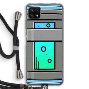 CaseCompany Chug Bottle: Samsung Galaxy A22 5G Transparant Hoesje met koord