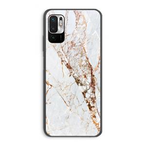 CaseCompany Goud marmer: Xiaomi Redmi Note 10 5G Transparant Hoesje