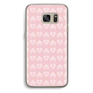 CaseCompany Ass 'n Titties: Samsung Galaxy S7 Transparant Hoesje