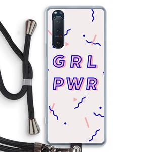 CaseCompany GRL PWR: Sony Xperia 5 II Transparant Hoesje met koord