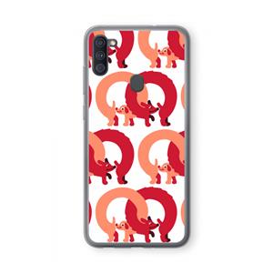 CaseCompany Dogs: Samsung Galaxy A11 Transparant Hoesje