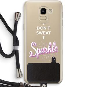 CaseCompany Sparkle quote: Samsung Galaxy J6 (2018) Transparant Hoesje met koord