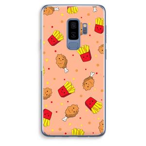 CaseCompany Chicken 'n Fries: Samsung Galaxy S9 Plus Transparant Hoesje