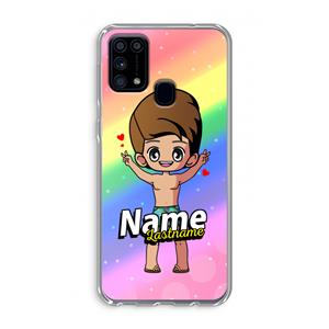 CaseCompany Chibi Maker man: Samsung Galaxy M31 Transparant Hoesje