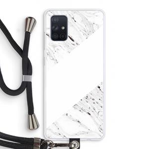 CaseCompany Biggest stripe: Samsung Galaxy A71 Transparant Hoesje met koord