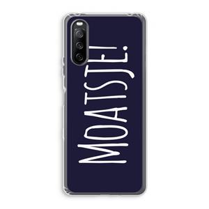 CaseCompany Moatsje!: Sony Xperia 10 III Transparant Hoesje