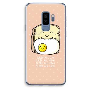 CaseCompany Sleep All Day: Samsung Galaxy S9 Plus Transparant Hoesje