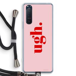 CaseCompany Ugh: Sony Xperia 5 II Transparant Hoesje met koord