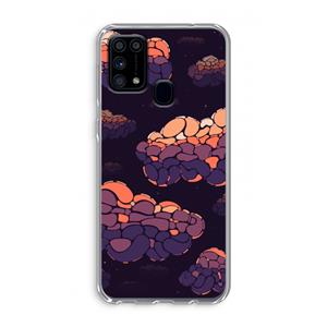 CaseCompany Patroon Wolken: Samsung Galaxy M31 Transparant Hoesje