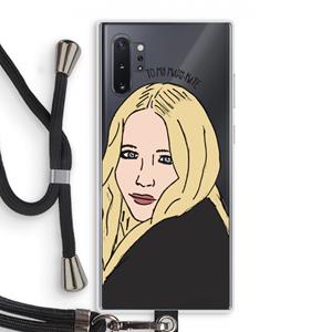 CaseCompany Mary Kate: Samsung Galaxy Note 10 Plus Transparant Hoesje met koord