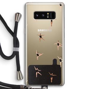 CaseCompany Dancing #1: Samsung Galaxy Note 8 Transparant Hoesje met koord