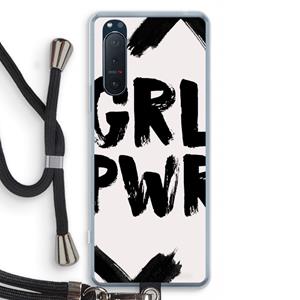 CaseCompany Girl Power #2: Sony Xperia 5 II Transparant Hoesje met koord