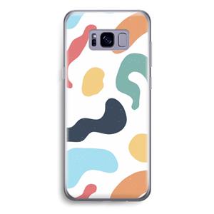 CaseCompany Memphis Shapes Blue: Samsung Galaxy S8 Transparant Hoesje