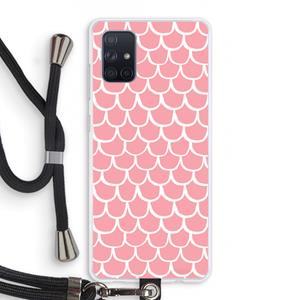 CaseCompany Dakpannetjes: Samsung Galaxy A71 Transparant Hoesje met koord