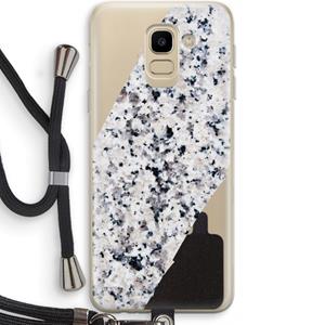 CaseCompany Gespikkelde marmer: Samsung Galaxy J6 (2018) Transparant Hoesje met koord