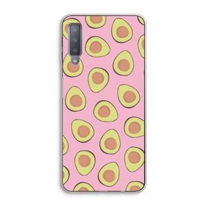 CaseCompany Dancing avocados: Samsung Galaxy A7 (2018) Transparant Hoesje