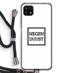 CaseCompany Negenduust vierkant: Samsung Galaxy A22 5G Transparant Hoesje met koord