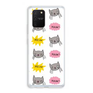 CaseCompany Meow: Samsung Galaxy S10 Lite Transparant Hoesje