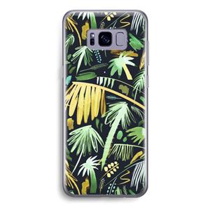 CaseCompany Tropical Palms Dark: Samsung Galaxy S8 Transparant Hoesje