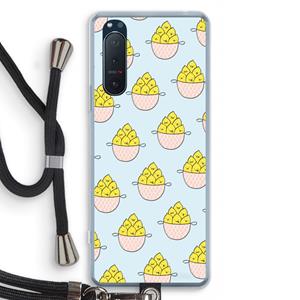 CaseCompany Citroenen: Sony Xperia 5 II Transparant Hoesje met koord