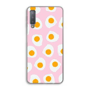 CaseCompany Dancing eggs: Samsung Galaxy A7 (2018) Transparant Hoesje